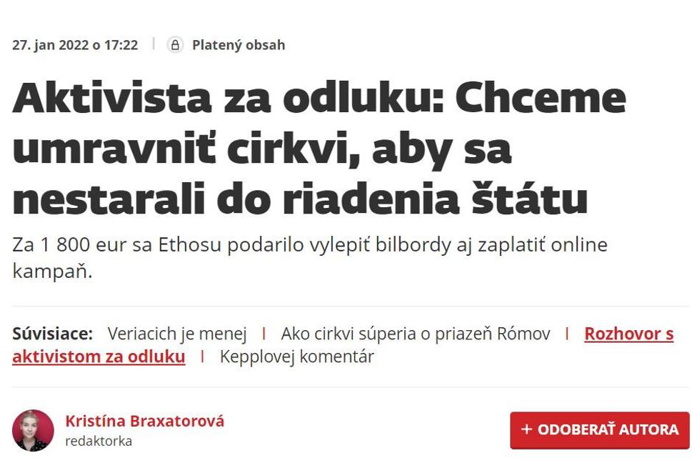 Článok s názormi, za ktoré by sa nemuseli hanbiť ani komunisti v roku 1950.