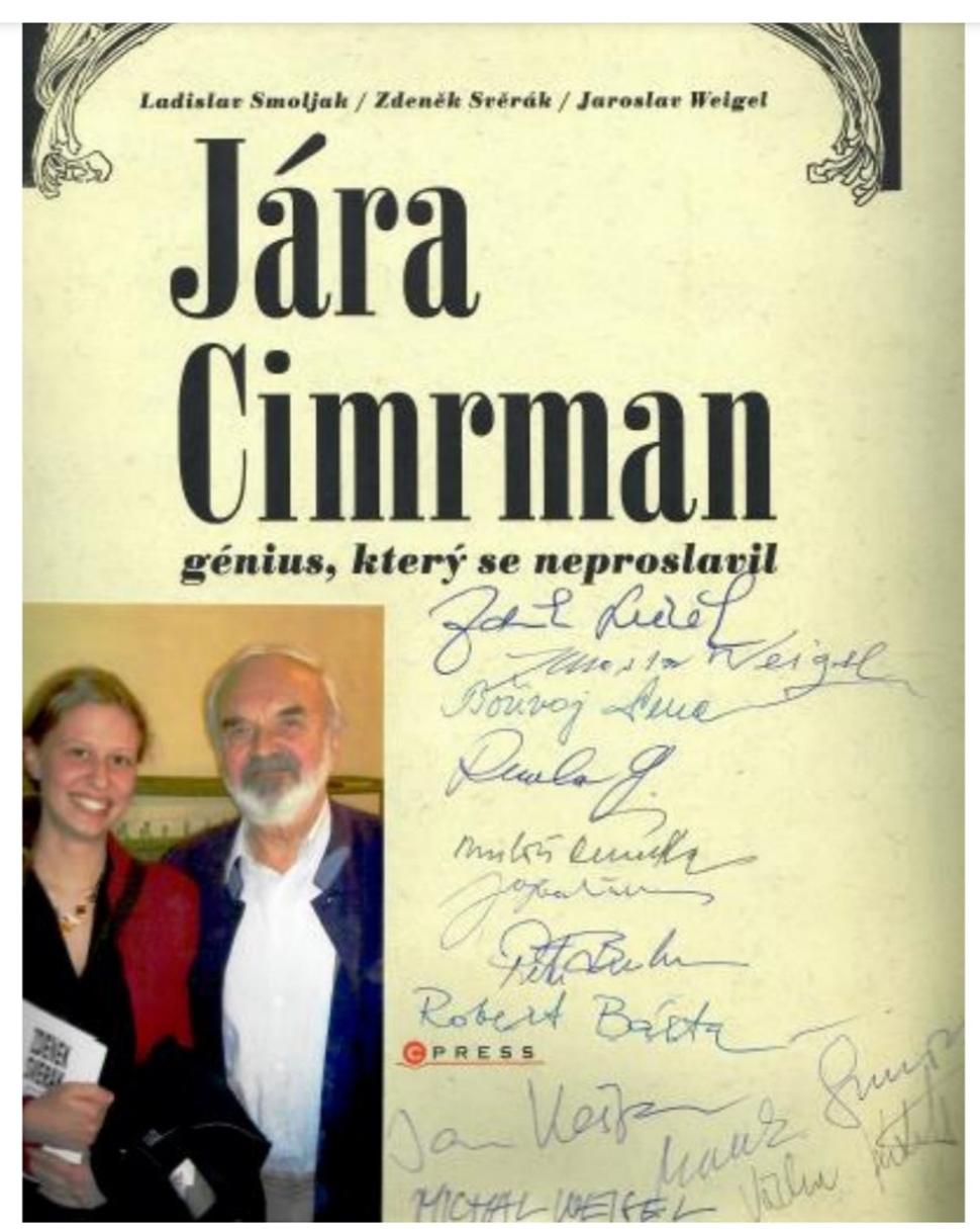 titulka s cennými autogramami, knihu som doplnil o spoločné fotografie "slovenskej delegácie" s hercami