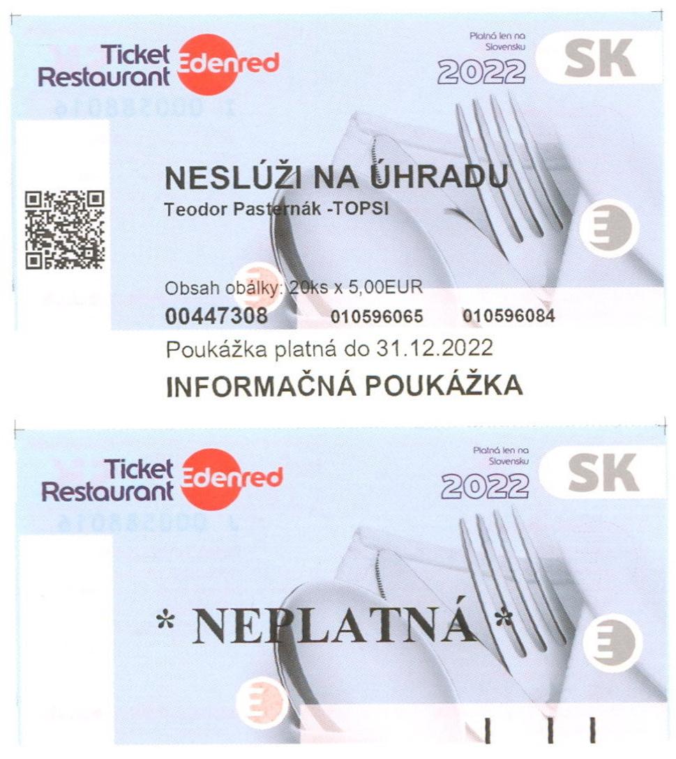 Gastrolístkové firmy majú veľmi jednoduchý a zaručený business. Asi práve preto "musia" všetko komplikovať. Gastrolístky od Edenredu treba najprv veľmi opatrne v strede poroztrhávať napoly, pretože perforácia je len symbolická.