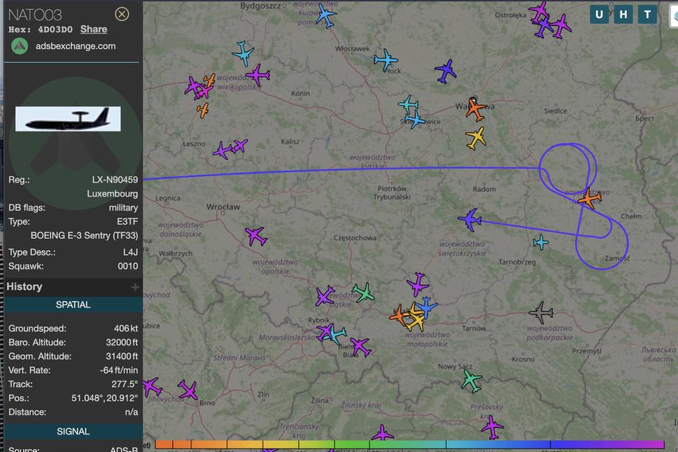 E-3 Sentry NATO03 (via www.adsbexchange.com)