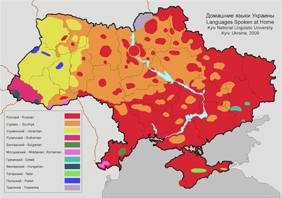 Jazyková mapa Ukrajiny