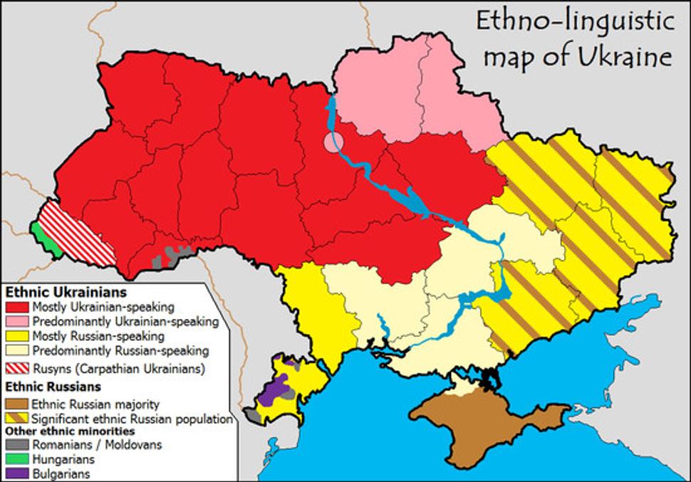 Etnolingvistická mapa Ukrajiny