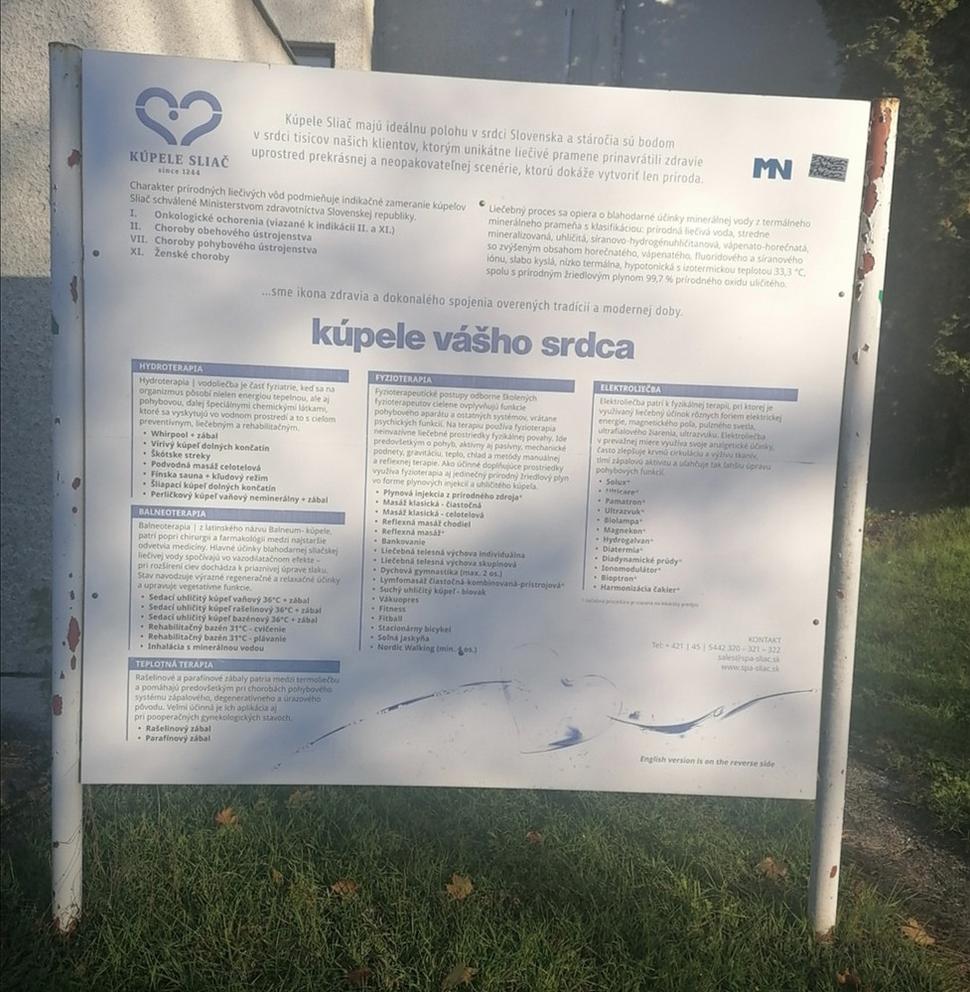 podrobná informačná tabuľa