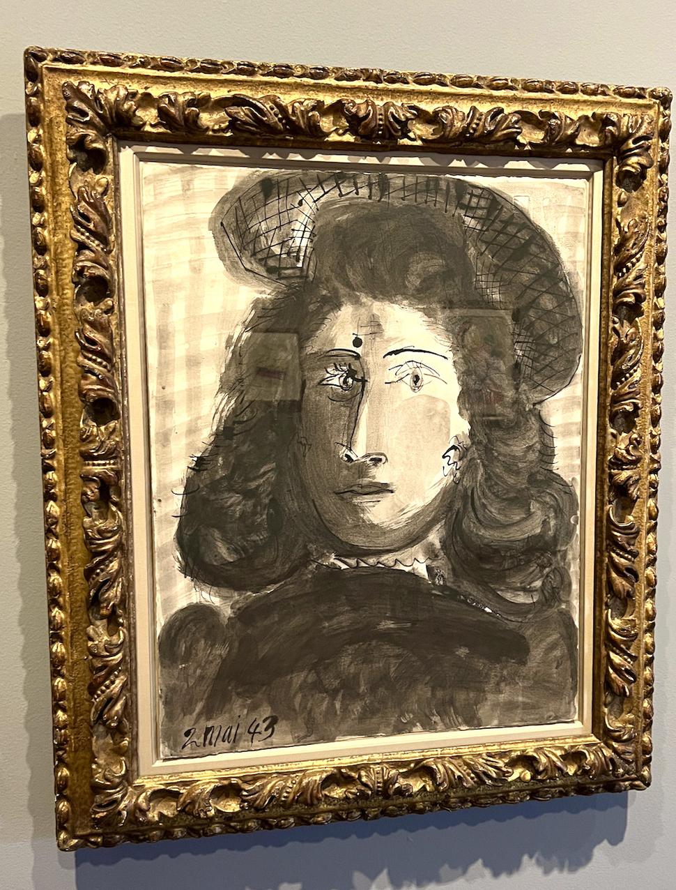 Povedali by ste, že toto je Picassov obraz? Žena so sombrerom. Pablo Picasso 1943.