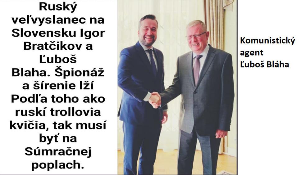 Ruský veľvyslanec v Bratislava Bratčikov a Ľuboš Bláha SMER