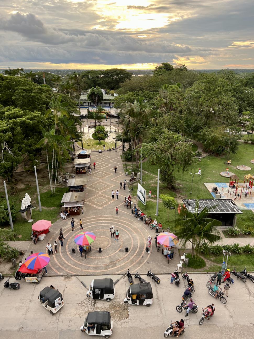 Odmenou mi je výhľad na Parque Santander.