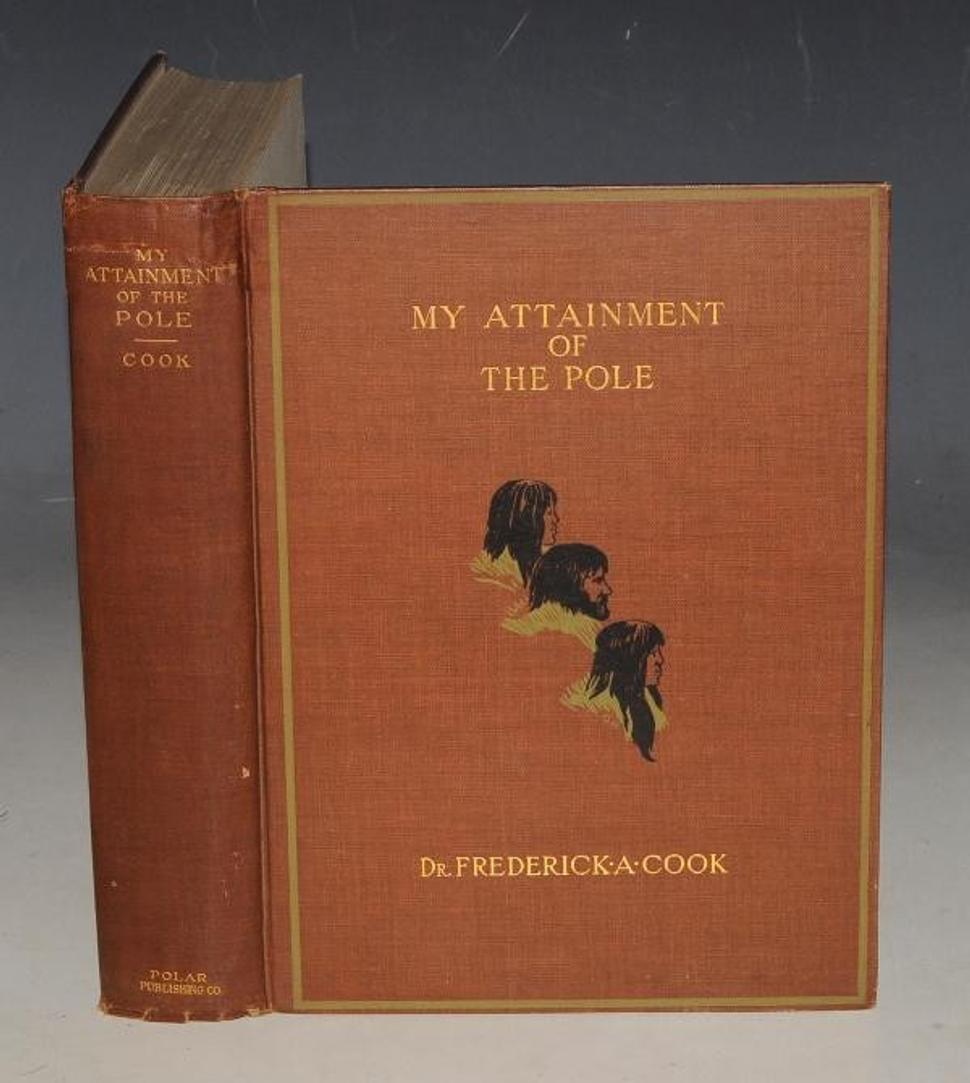 Originál prvého vydania knihy "My Attainment of the Pole" (Ako som dosiahol pól) od Fredericka Cooka