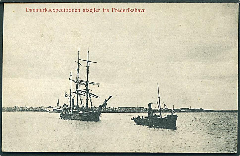 Loď Danmark opúšťa prístav v Kodani v roku 1906 a vydáva sa na expedičnú plavbu do Grónska