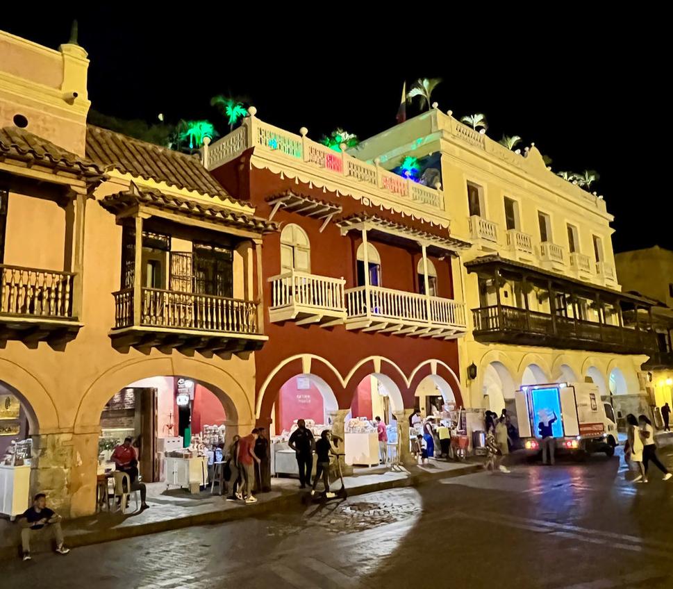 Vo vnútri opevneného mesta Cartagena de Indias.