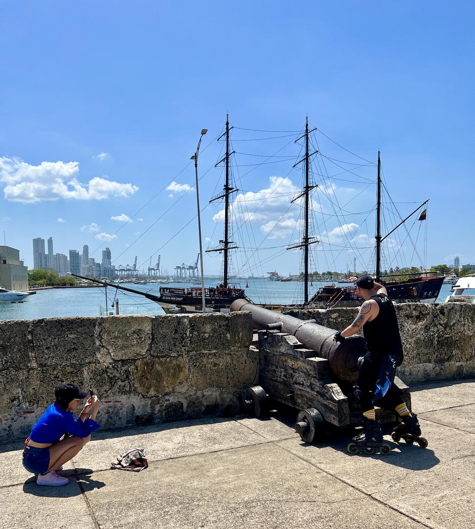 Vo vnútri opevneného mesta Cartagena de Indias.