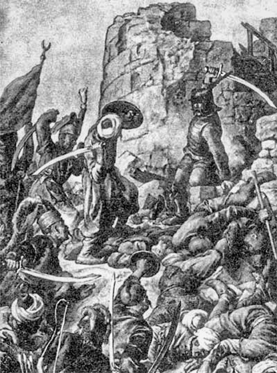 Obliehanie hradu Drégeľ. Juraj Šucha a jeho hrdinovia bojovali proti presile do posledného dychu. Zdroj: Wikimedia Commons