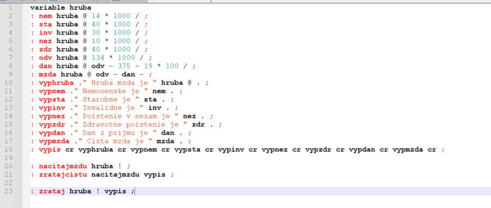 forth program