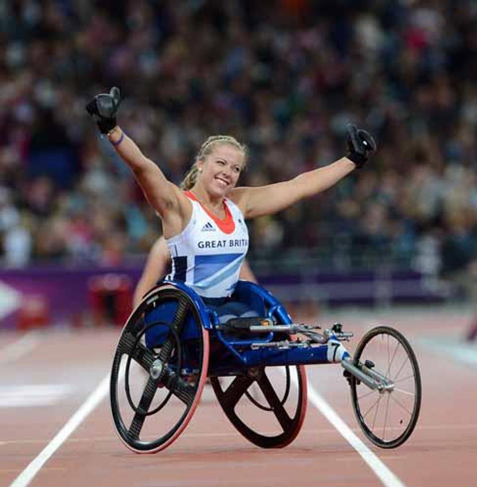 Hannah Cockcroft paralympijská víťazka na vozíku z roku 2012