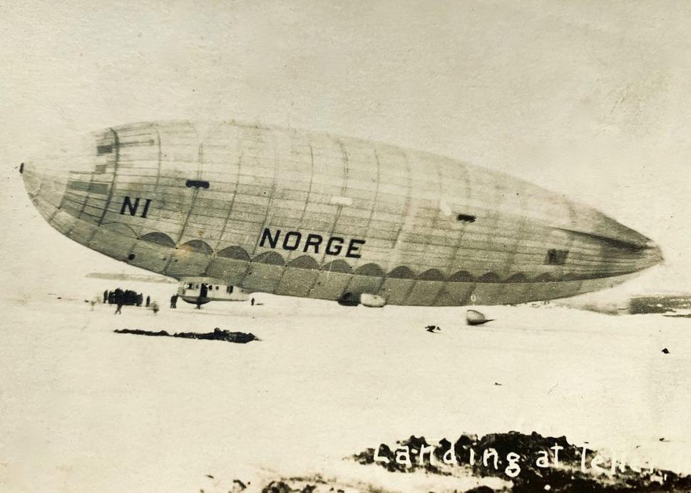 Vzducholoď Norge po pristátí v Telleri, Aljaška