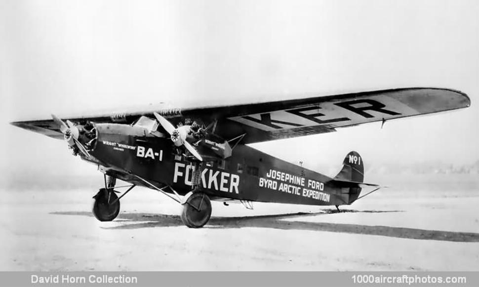 Trojmotorové lietadlo Fokker, nazvané Josephine Ford