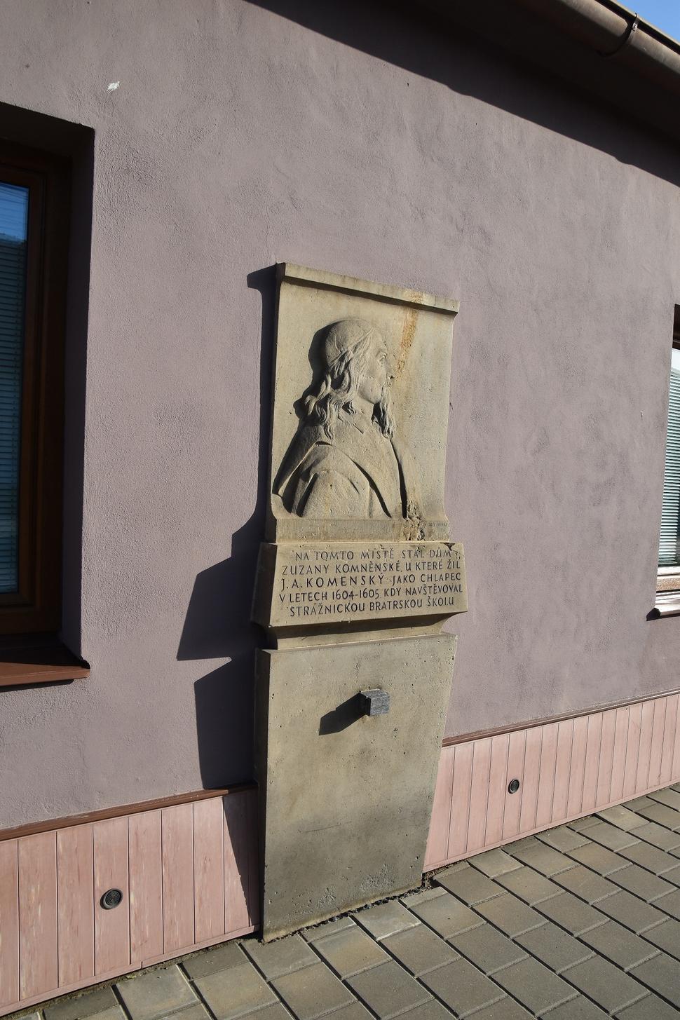 pamätná tabuľa J.A.Komenského