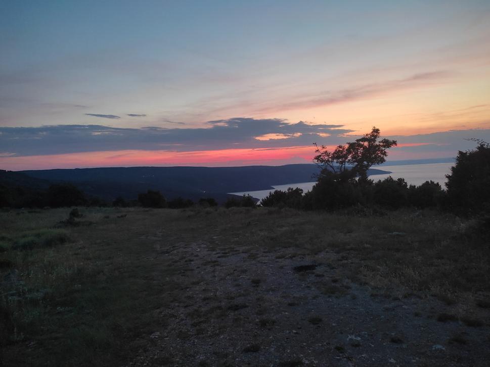 Západ slnka počas trailu