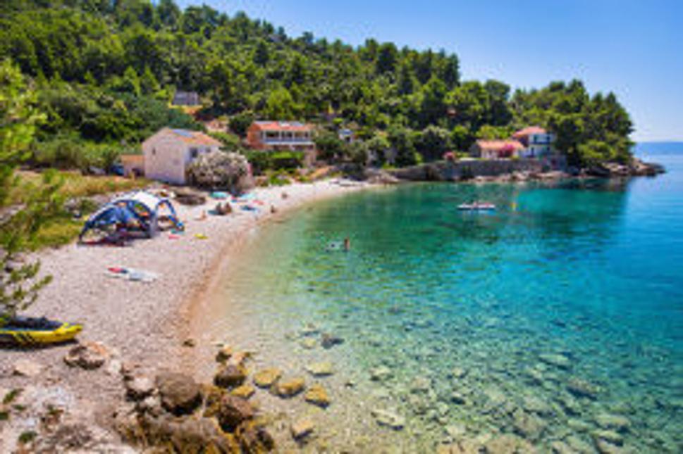 Pláž na ostrove Hvar