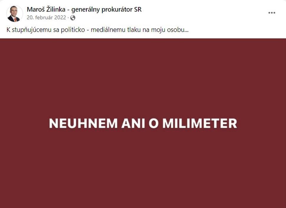 4 dni pred začatím ruskej vojny: Status M. Žilinku z 20. februára 2022