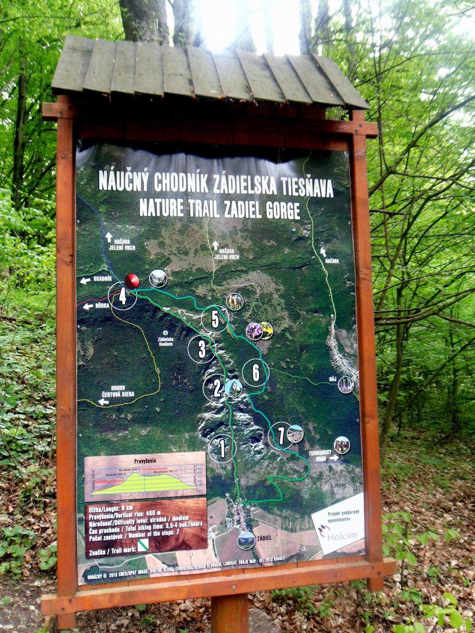 Informačná tabuľa - Náučný chodník Zádielska tiesňava