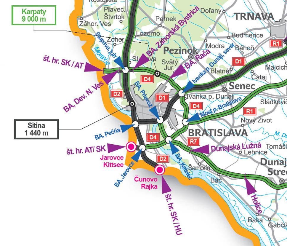 Vonkajší obchvat Bratislavy, diaľnica D4.