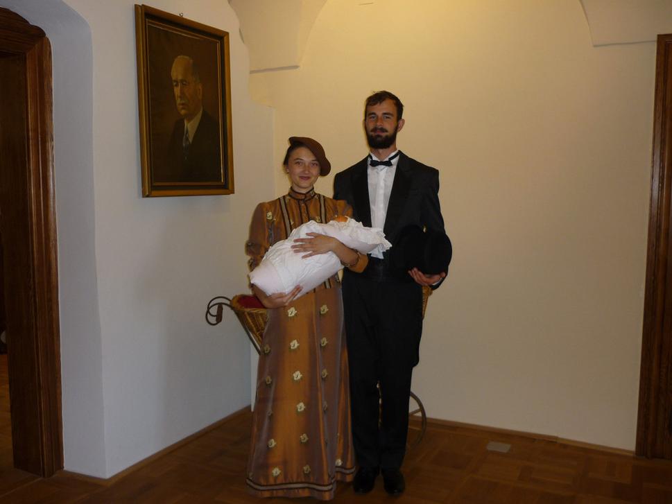 Gejza Čáki s manželkou Alžbetou a dcérou Natálkou