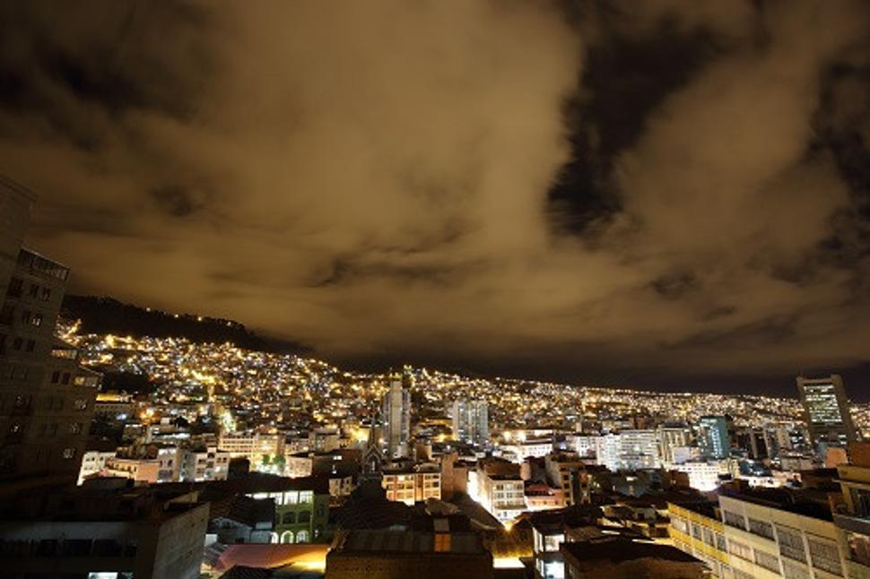 Centrum La Paz v noci