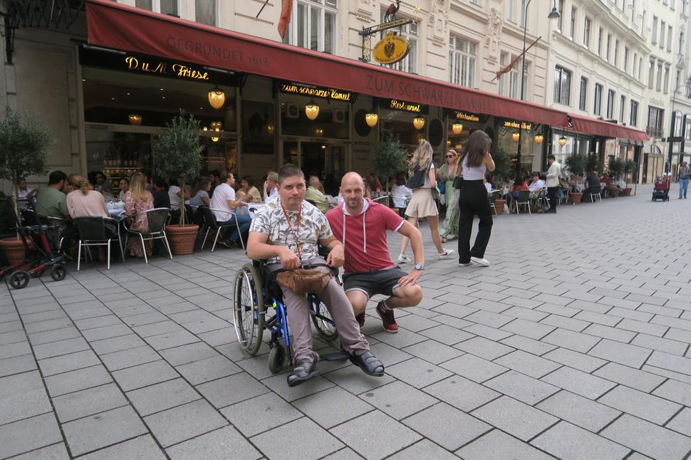Ja s Jankom v centre mesta.