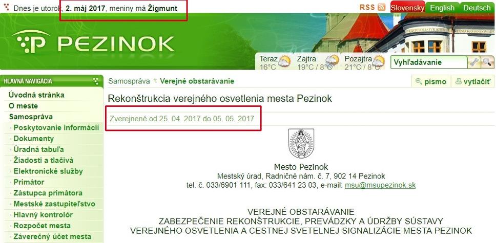 Nezverejnené na webe mesta!