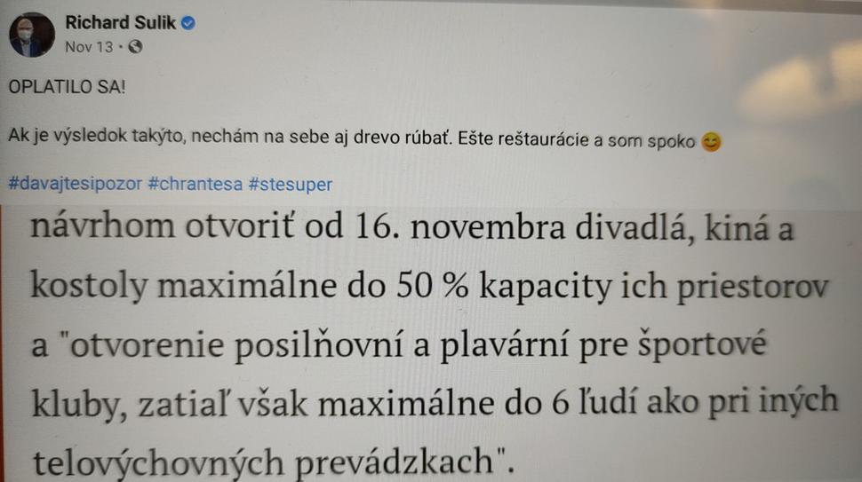 Reštiky, FB Richard Sulík