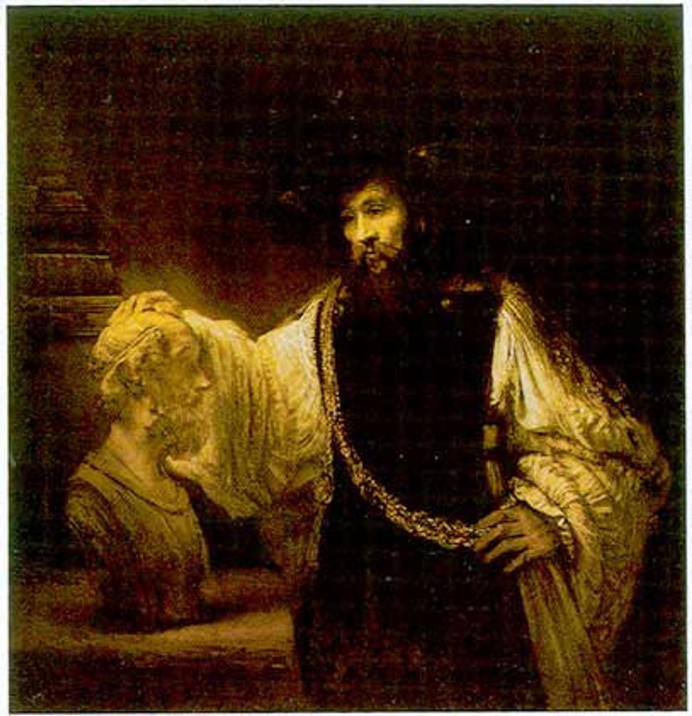 Aristotels s bustou Homéra
