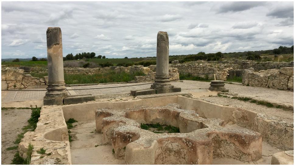 Pozostatky rímskych kúpeľov vo Volubilis.