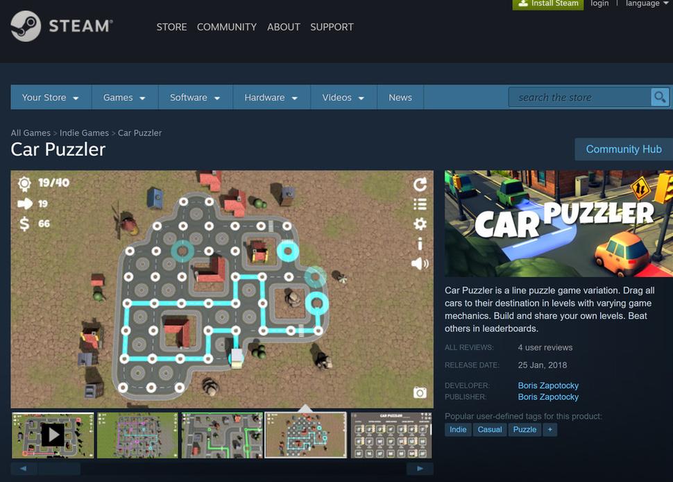 Náhľad stránky produktu na platforme Steam