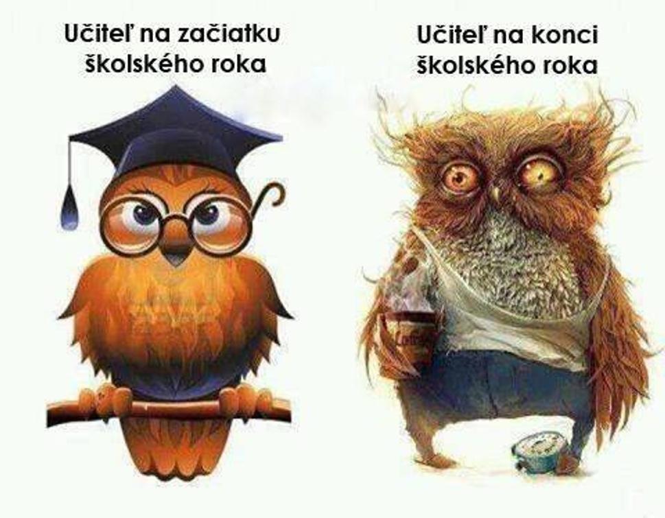 Začiatok versus koniec školského roka u učiteľov