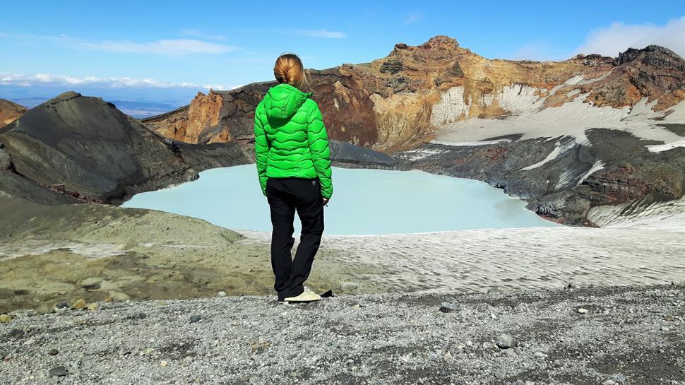 Jazero v kráteri Mount Ruapehu