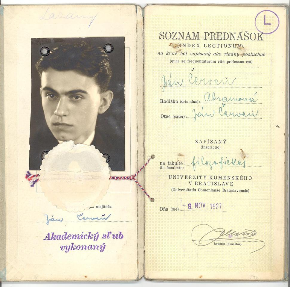 Vysokoškolský index Jána Červeňa