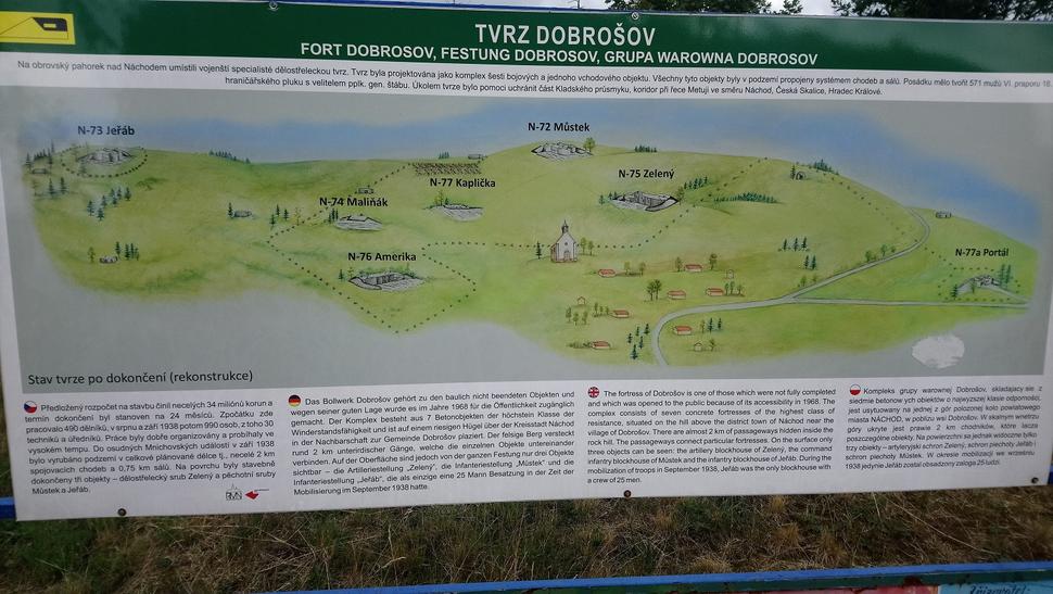Mapa pevnosti Dobrošov