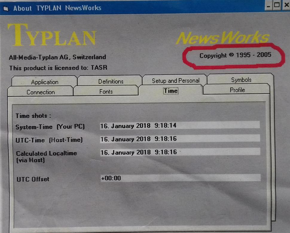 Redakčný systém pochádza z roku 1995, licencia vypršala v roku 2005 a vraj sa oň v prípade potreby, výpadku a pod. stará jeden obetavý zamestnanec, ktorý sa v tom našťastie ešte vyzná...