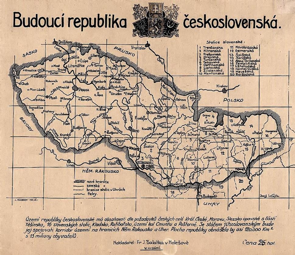 Vojnové predstavy o hraniciach budúcej ČSR