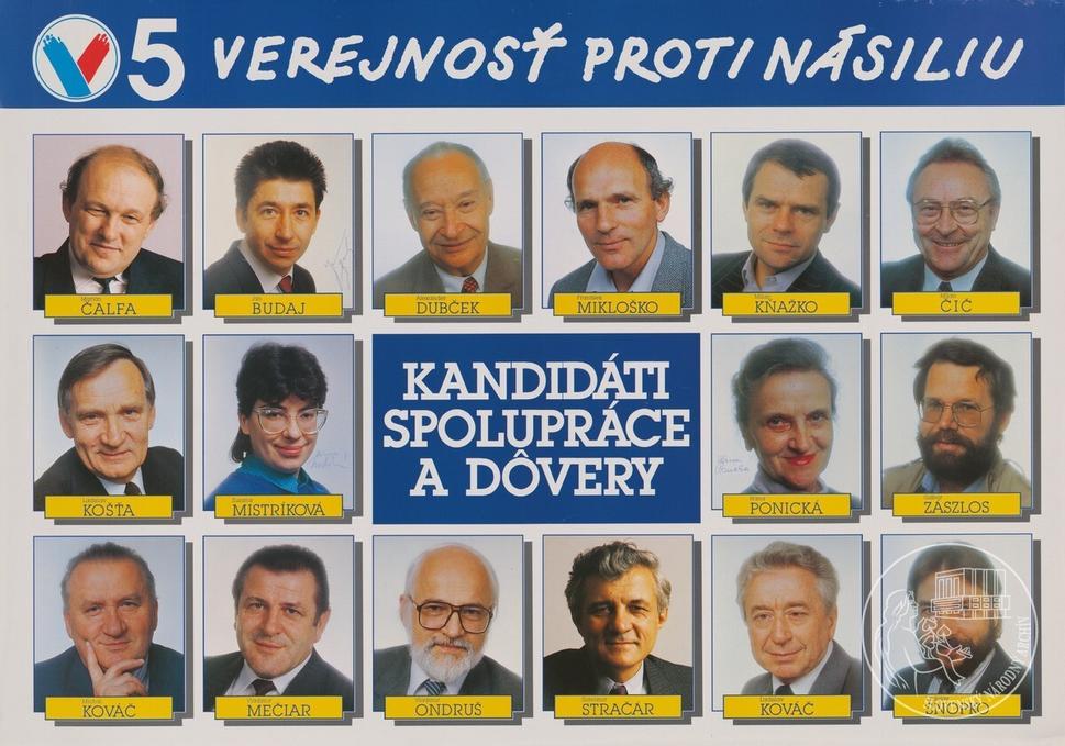 Kandidáti VPN do Slovenskej národnej rady