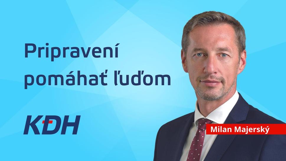 KDH do volieb povedie jeho predseda Milan Majerský.
