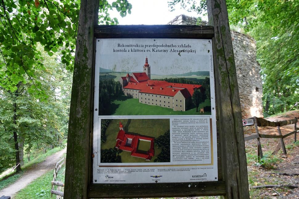 pôvodná podoba kostola a kláštora svätej Kataríny