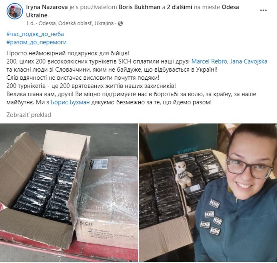Irynin status na sociálnej sieti facebook