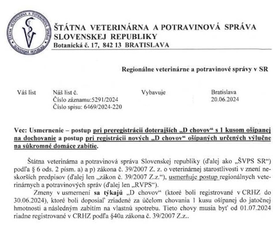 Usmernenie pre všetky RVPS