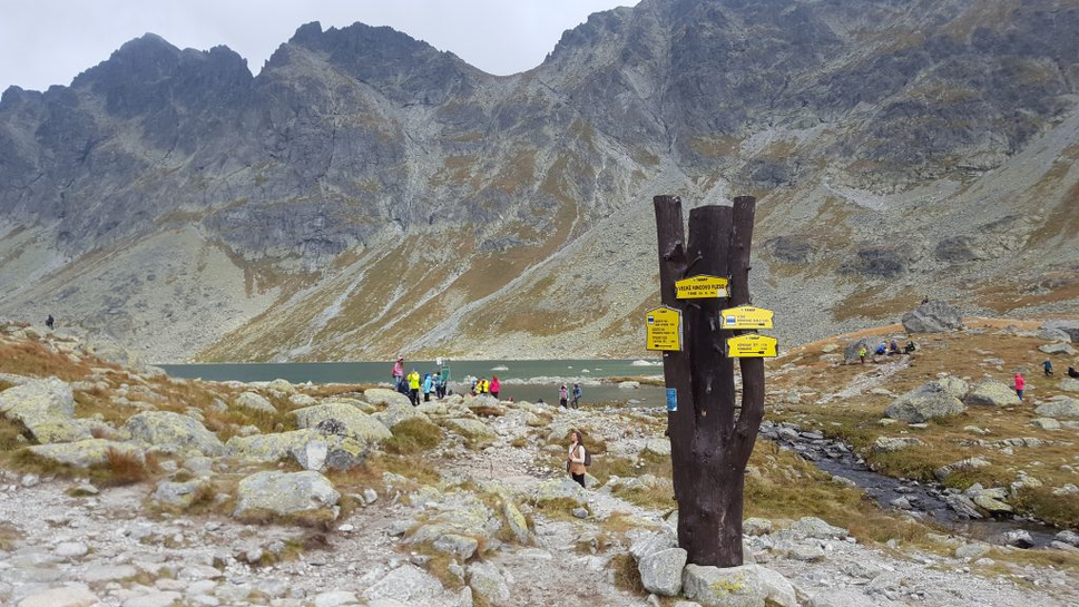 Guideposts show approximate times to further guideposts or to final destinations.