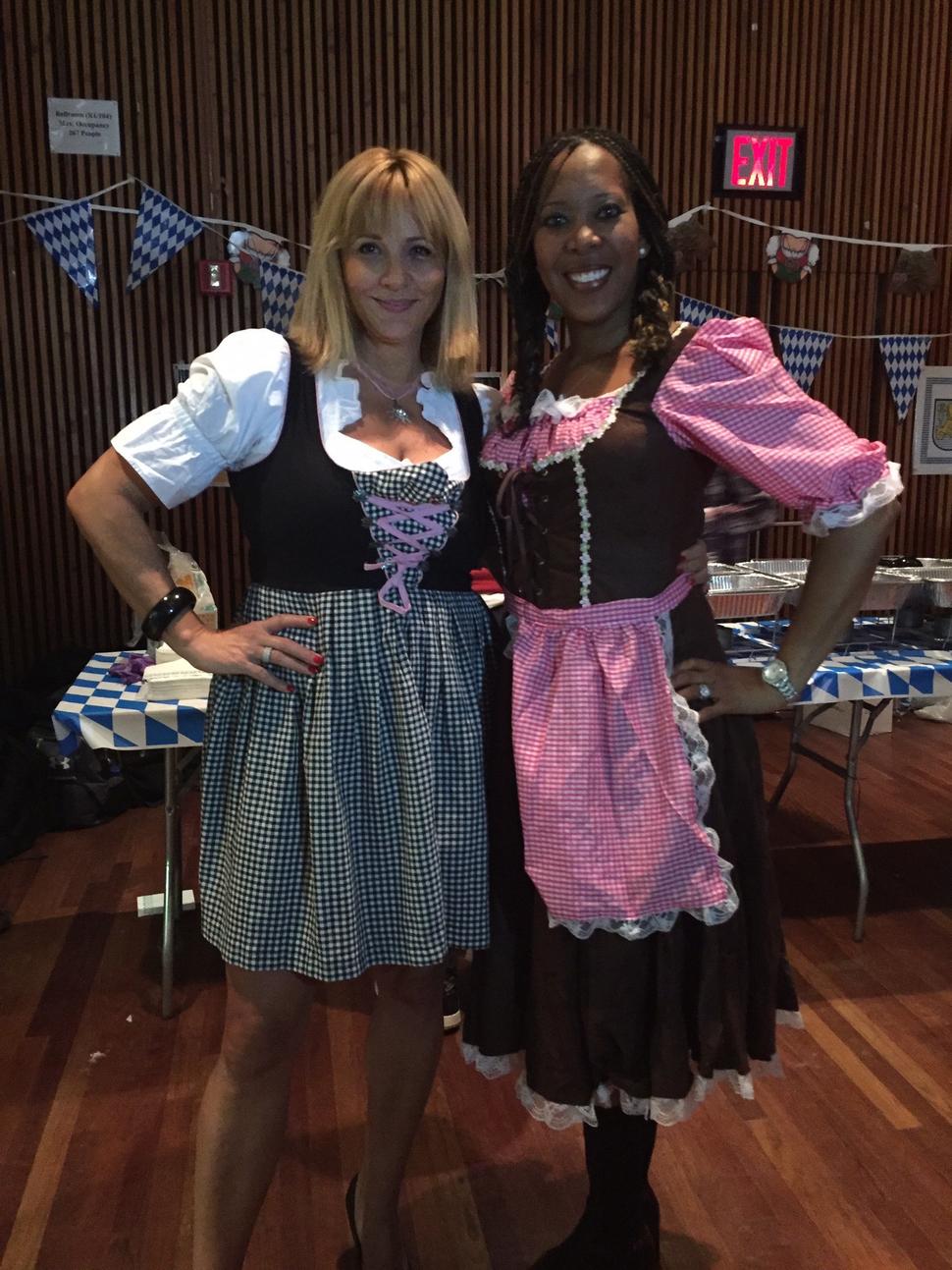 With the principal, Dr. Bonds, at an Oktoberfest festival.