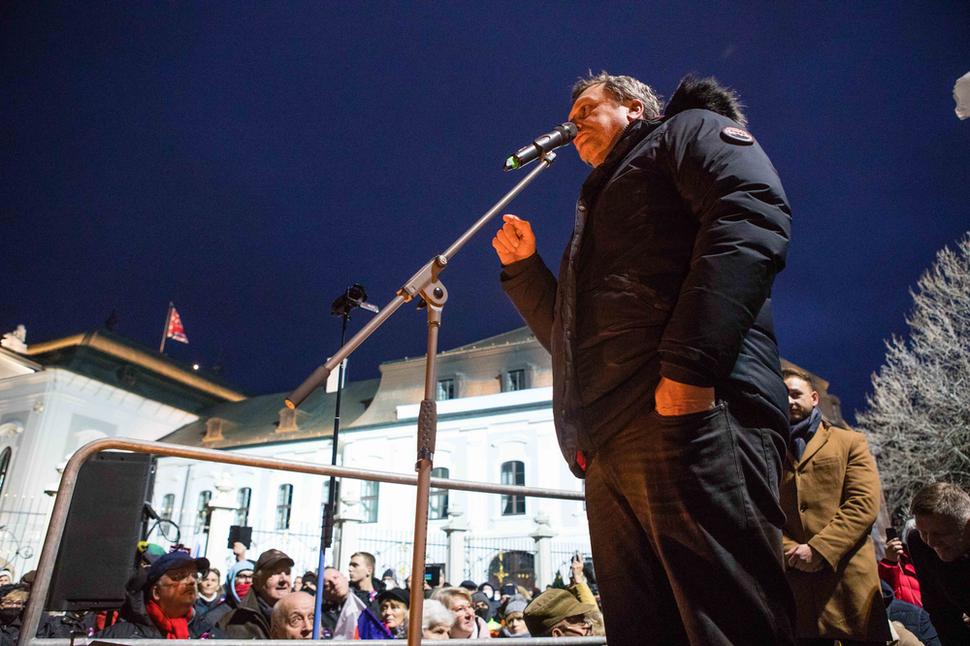 SNS chair Andrej Danko addressed the crowd, too.