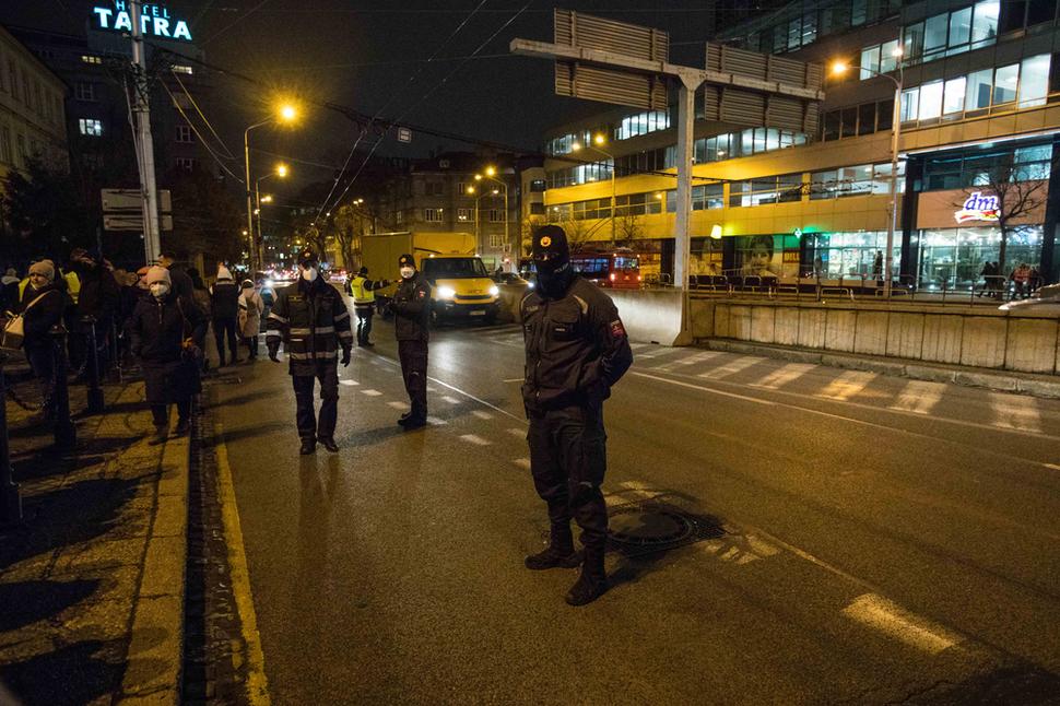 Police were monitoring the situation.