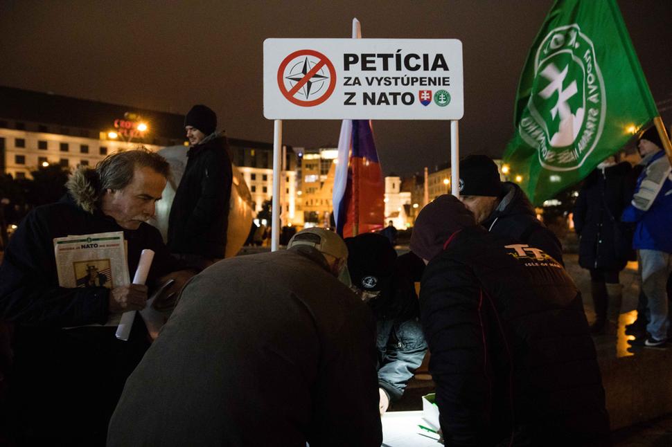 People could sign a petition calling for leaving NATO.