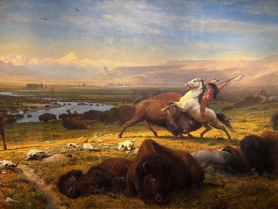 Albert Bierstadt, The Last of the Buffalo (Posledný bizón), National Art Gallery, Washington.